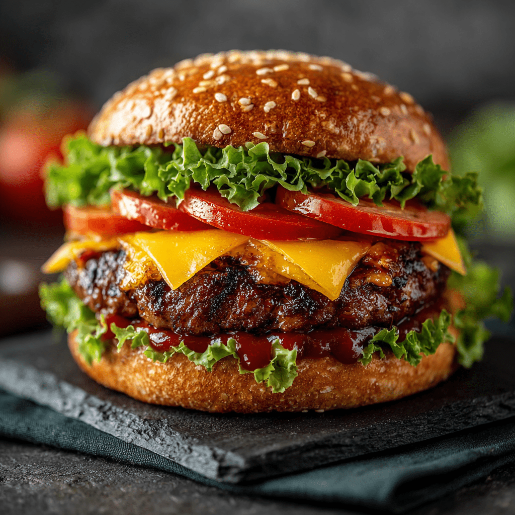 Ein Burger Klassik knusprig und lecker Ein Burger Klassik knusprig und lecker
