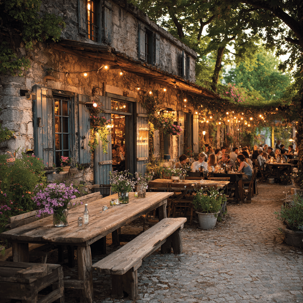 Ein Traumhafter Garten mitten in der Stadt beim Restaurant Universe