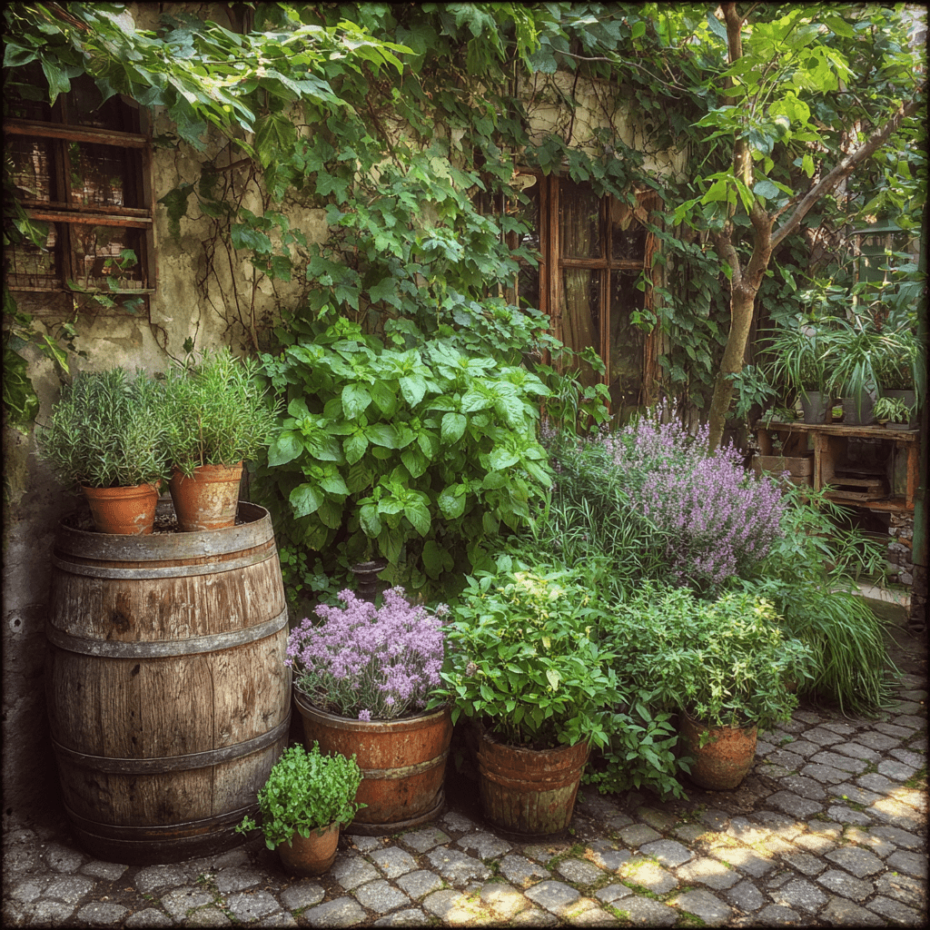 Ein Traumhafter Garten mit vielen Kräutern beim Universe