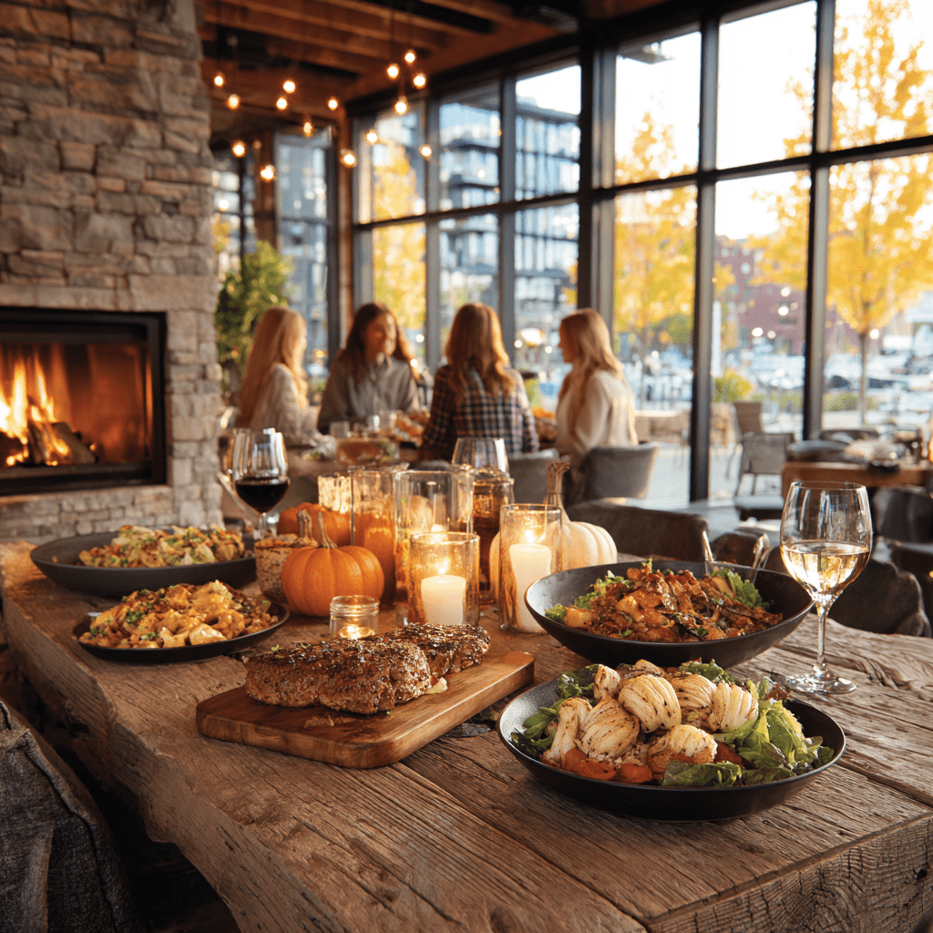 Herbstliche Dekoration im restaurant Universe Herbstliche Dekoration im restaurant Universe